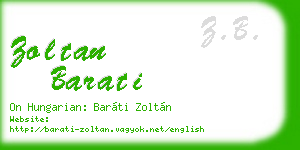 zoltan barati business card